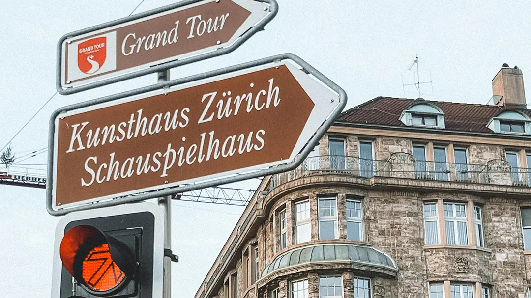 Kunsthaus Zürich direction marker